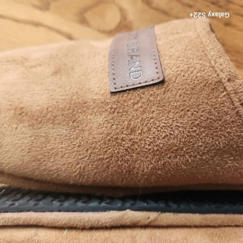 Lucky Brand Tan Suede Slip-On Slippers